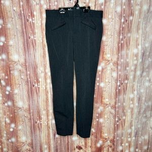 Gap Heather Gray Skinny Ankle Pants Size 4 With Belt Loops Dark Grey